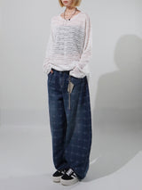 (UNISEX) Sys Loose See-through Knit
