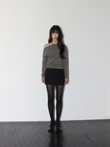 クラシックパッデドミニスカート (BLACK)