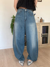 STUD BALLOON WIDE JEANS