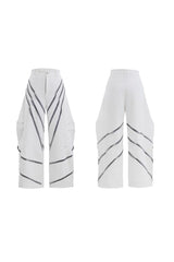 Striped Studded Blade Trousers