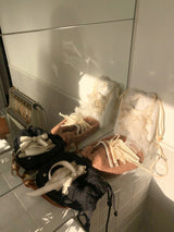 Mini sneaker ribbon bag_moche brown (dumble)