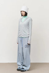 (W) Close Wrinkled Slit Top