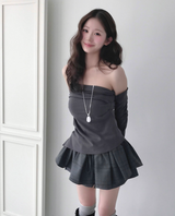 picona check plum layered sk