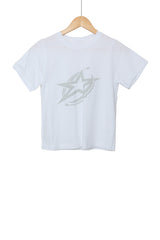 Star cropped short-sleeved T-shirt