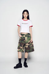 25SS スネークイニシャルリンガークロップ半袖Tシャツ ホワイト