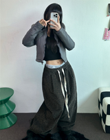 ソフティ💍レオパードコーデュロイバルーンロングパンツ 🤎💚2カラー