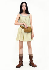 ribbon strap layered dress