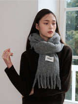 Wool candy muffler (casi grey)