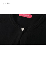 Catherine Hart one-button knit cardigan