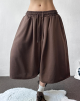 All Love Tattoo Print Patch Wide Bermuda Pants 4Color