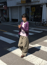 Gamma Stitch Point Balloon Wide Pants