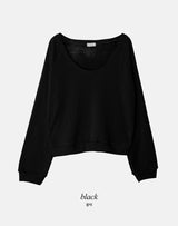 UネックアイレットベーシックニットTシャツ (4color)