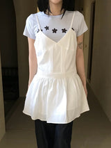 デイジーポップフラワープリントステッチTシャツ