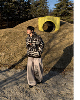 Poki Big Wide Lettering Sweat Pants