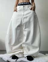 COTTON BASIC BALLOON PANTS❤🤍🤎🖤💚 - 5 COLORS
