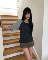 Wheat Roll-Up 7-Sleeve T-Shirt