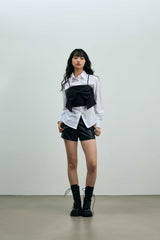 ARI RIBBON BUSTIER / BLACK