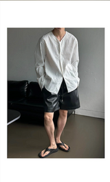 [S/S] レザーバンディングハーフパンツ(4color)