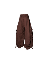 RELABEL Spatial Relations (Quartet) Eight-pocket Overlapping Detachable Distressed マルチカラーダブルジョイントワークウェアリボンパンツ