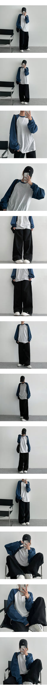 BLpinベーシックナグラン長袖Tシャツ (6 colors)