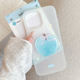サマーブルーアップルムードストラップジェリー iPhone ケース