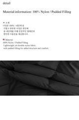 Black beads wool collar short padded coat