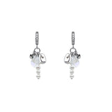 Waterdrop Pearl Logo Surgical Earrings
