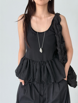 organza balloon blouse (3color)