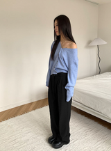 All day semi wide slacks(3color)