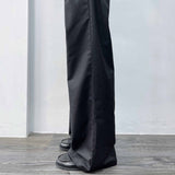 Deep Double-Pleat Wide Trousers