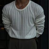 [HFORUS MADE]Forus Knitted pleats U - kneck long sleeves
