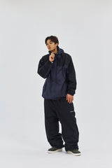 BASIC LOGO WIDE TRACK PANTS BLACK