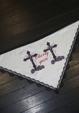 lace multi scarf - white