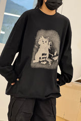 フィアーズマイキャットプリントTシャツ