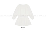 WAIST SHIRRING LONG BLOUSE