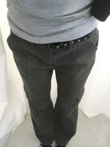 Low cargo bootcut pants