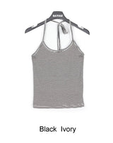 Para stripe halter sleeveless