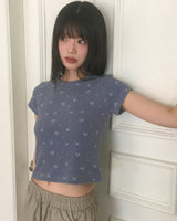 ビュレップ フラワー クロップ 半袖Tシャツ
