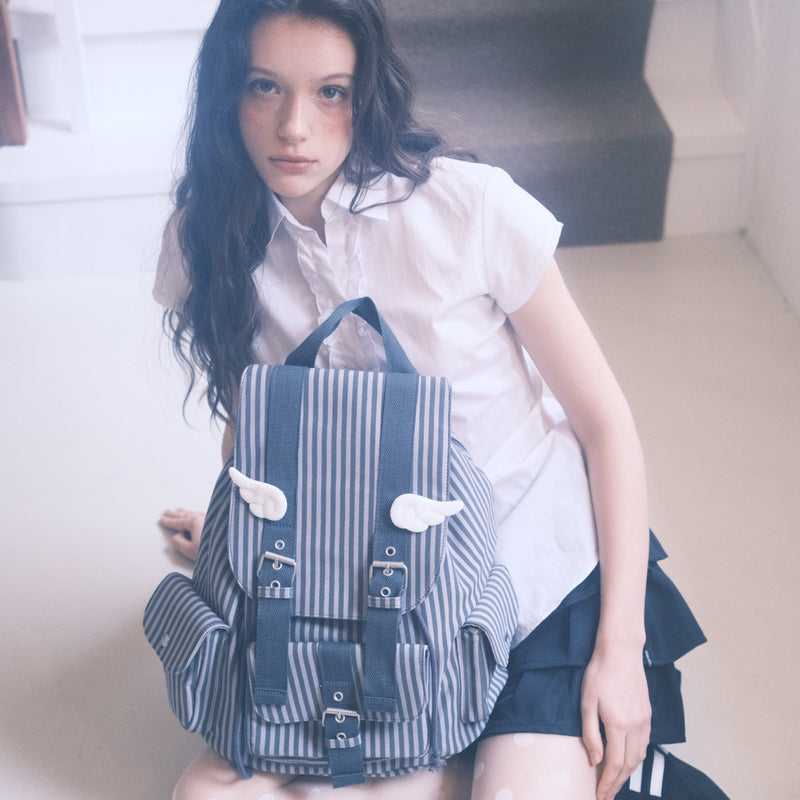 Ding Ding Backpack_stripe charcoal