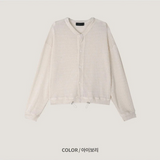 [Unisex] クロシェクロップカーディガン(3color)