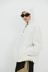 BSR HOODED ANORAK JACKET CREAM