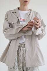 Stretch roll up shirt, Beige