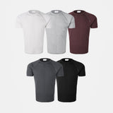 LMN ルトンショルダーセミジップアップマッスルフィットショートスリーブTシャツ (5 colors)
