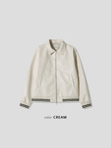 Twin Line Leather Jacket (2color) (No.995)