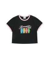 26SS WOMAN ACベアクロップリンガーTシャツ