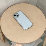ブルー ドット＆スター シルバー エポキシケース