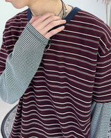エーダーストライプ半袖Tシャツ