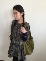 フォークシャーリングチェックミニワンピース (2color)
