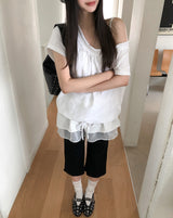 Lincy Dot Vintage Short Sleeve