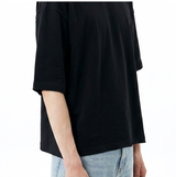 オーバーフィットクールドライバックスリットスリーブTシャツ ブラック